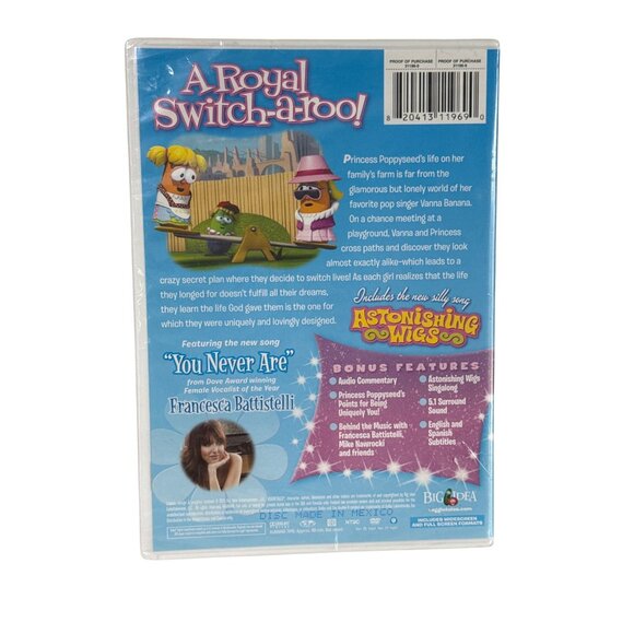 VeggieTales "Princess & The Pop Star" DVD A Lesson in Being Yourself - Picture 3 of 3